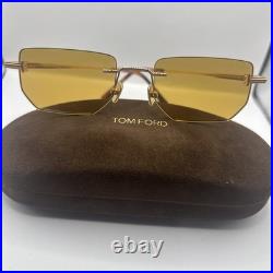Tom Ford FT1355 30E Ethan Metal Shiny Deep Gold Brown 53 mm Unisex Sunglasses