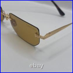 Tom Ford FT1355 30E Ethan Metal Shiny Deep Gold Brown 53 mm Unisex Sunglasses