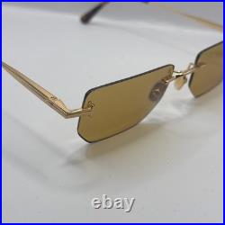Tom Ford FT1355 30E Ethan Metal Shiny Deep Gold Brown 53 mm Unisex Sunglasses