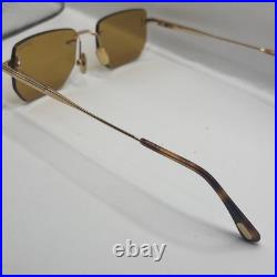Tom Ford FT1355 30E Ethan Metal Shiny Deep Gold Brown 53 mm Unisex Sunglasses