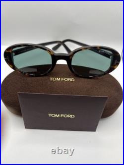 Tom Ford FT1364 IGGY 52N Dark Havana/Green Oval Sunglasses Flawless Authentic