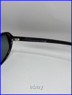 Tom Ford FT1364 IGGY 52N Dark Havana/Green Oval Sunglasses Flawless Authentic