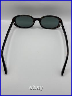 Tom Ford FT1364 IGGY 52N Dark Havana/Green Oval Sunglasses Flawless Authentic