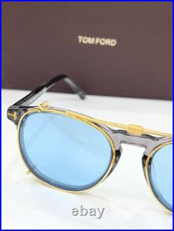 Tom Ford FT5401 Round Sunglasses Blue Lenses Gold Frame 48? 21-145