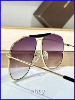 Tom Ford FT557 58 13-145 Metal Gold Frame Gradient Purple Lens Aviator Sunglass