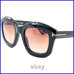 Tom Ford FT582 Julia 02 Womens Plastic Sunglass 01F Shiny Black 50 22 Italy