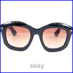 Tom Ford FT582 Julia 02 Womens Plastic Sunglass 01F Shiny Black 50 22 Italy