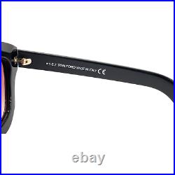 Tom Ford FT582 Julia 02 Womens Plastic Sunglass 01F Shiny Black 50 22 Italy