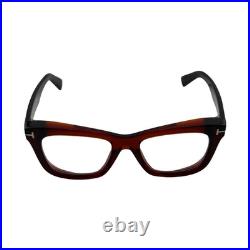 Tom Ford FT5881B Shiny Light Brown Blue Block Sunglasses 52mm 19mm 135mm