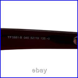 Tom Ford FT5881B Shiny Light Brown Blue Block Sunglasses 52mm 19mm 135mm