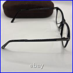 Tom Ford FT6038 F B 001 Shiny Black Square Blue Block Men's Eyeglasses