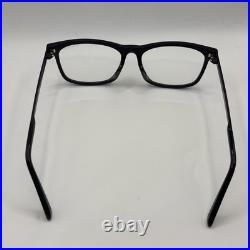 Tom Ford FT6038 F B 001 Shiny Black Square Blue Block Men's Eyeglasses