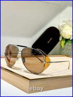 Tom Ford FT900 Jack02 62 11-140 Metal Frame Brown Lens Unisex Aviator Sunglasses