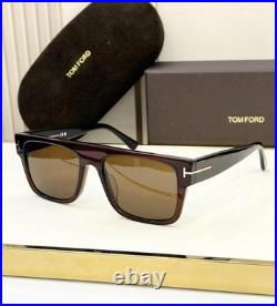 Tom Ford FT907 55 19-145 Shiny Brown Square Frame Unisex Adult Sunglasses Tom Ford FT907 55 19-145 Shiny Brown Square Frame Unisex Adult Sunglasses