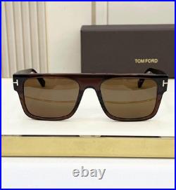 Tom Ford FT907 55 19-145 Shiny Brown Square Frame Unisex Adult Sunglasses Tom Ford FT907 55 19-145 Shiny Brown Square Frame Unisex Adult Sunglasses