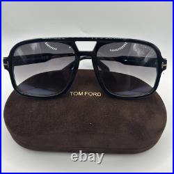 Tom Ford Falconer-02 FT0884 01B Sunglasses Black Frame Gray Lens With Case