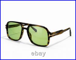Tom Ford Falconer Sunglasses TF884 Havana/Green 60-18-140mm With Case New
