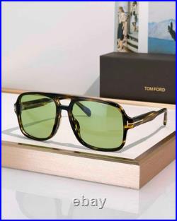 Tom Ford Falconer Sunglasses TF884 Havana/Green 60-18-140mm With Case New