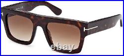 Tom Ford Fausto TF711 ECO 52F Brown Havana Square Sunglasses Frame 53-20-145