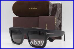 Tom Ford Fausto TF711-N 711-N ECO Sunglasses Matte Black 02A Authentic 53mm