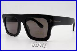 Tom Ford Fausto TF711-N 711-N ECO Sunglasses Matte Black 02A Authentic 53mm