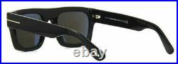 Tom Ford Fausto Tf711 01a Shiny Black With Grey Lens Authentic Sunglasses 53-20