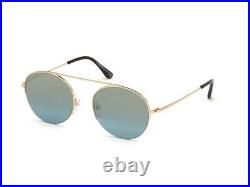 Tom Ford Finn Tf668 28x Gold Flash Mirror Unisex Sunglasses Made In Italy