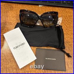 Tom Ford Fiore Sunglasses TF1195 52B Dark Havana 63mm FT1195 Tom Ford Fiore Sunglasses TF1195 52B Dark Havana 63mm FT1195
