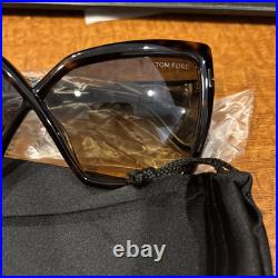 Tom Ford Fiore Sunglasses TF1195 52B Dark Havana 63mm FT1195 Tom Ford Fiore Sunglasses TF1195 52B Dark Havana 63mm FT1195