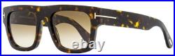 Tom Ford Flat Top Sunglasses TF711 Fausto 52F Dark Havana 53mm FT0711
