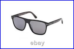 Tom Ford Frances TF1081-N ECO 01D Shiny Black Smoke Polarized 58mm Sunglasses