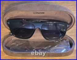Tom Ford Frances TF1081-N ECO 01D Shiny Black Smoke Polarized 58mm Sunglasses