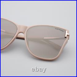 Tom Ford Ft0808-k/s 72g Beige Pink Gold Womens Oversize Sunglasses Made In Italy