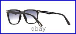 Tom Ford GARRETT FT 0862 Shiny Black/Grey Blue Shaded (01B) Sunglasses