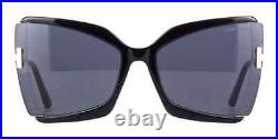 Tom Ford GIA Gia TF766 03A Black Butterfly Oversized Sun Frame 63-19-135