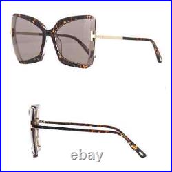 Tom Ford GIA Gia TF766 56J Tortoise Butterfly Oversized Sun Frame 63-19-135 sd