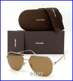 Tom Ford GILLES FT0852 28E Gold / Brown 59mm Sunglasses TF0852