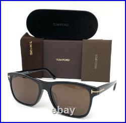 Tom Ford GIULIO FT0698 01J Shiny Black / Brown 59mm Sunglasses TF0698