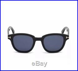 Tom Ford Garett TF 538 01V FT0538 Black Frame Blue Lens Men Women Sunglasses New