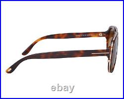 Tom Ford Geoffrey Tf779-f 53f Dark Havana Gold Aviator Sunglasses Made In Italy