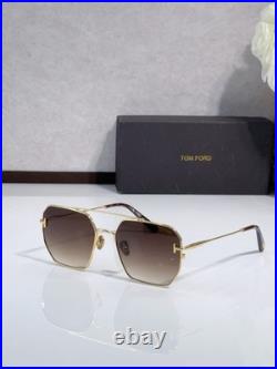 Tom Ford Geometric Aviator Sunglasses FT1249-k SIZE61-16-145