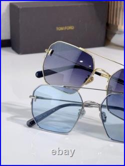 Tom Ford Geometric Aviator Sunglasses FT1249-k SIZE61-16-145
