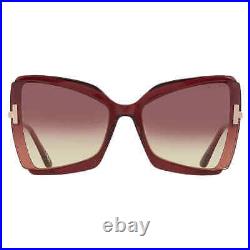 Tom Ford Gia Bordeaux Gradient Butterfly Ladies Sunglasses FT0766 69T 63