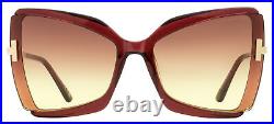 Tom Ford Gia Sunglasses TF766 69T Bordeaux/Gold 63mm FT0766