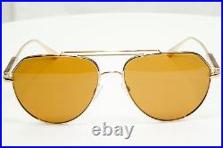 Tom Ford Gold Pilot Sunglasses Metal Mens Brown Andes TF 670 28E FT0670