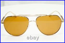 Tom Ford Gold Pilot Sunglasses Metal Mens Brown Andes TF 670 28E FT0670 Tom Ford Gold Pilot Sunglasses Metal Mens Brown Andes TF 670 28E FT0670
