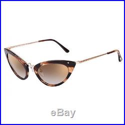 Tom Ford Grace Womens FT0349-47G Sunglasses Cat Eye Brown Mirror