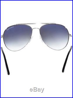 Tom Ford Gradient Indiana FT0497-18B-58 Silver Aviator Sunglasses