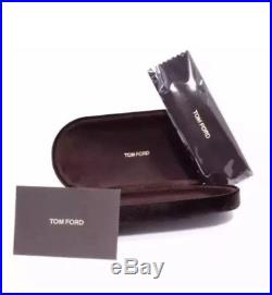 Tom Ford Grant 02 TF632 01A Shiny Black Gold Grey Sunglasses Round Cable Temples