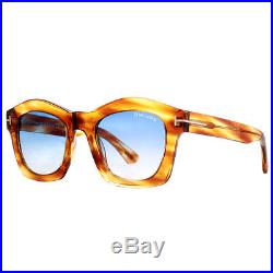 Tom Ford Greta TF 431 41W Honey Brown/Yellow Women's Geometric Sunglasses
